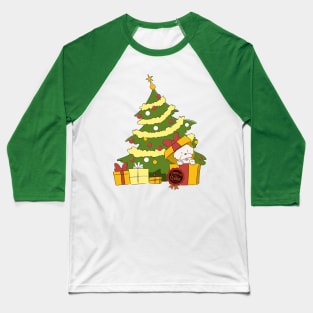 Dog Christmas Tree Baseball T-Shirt